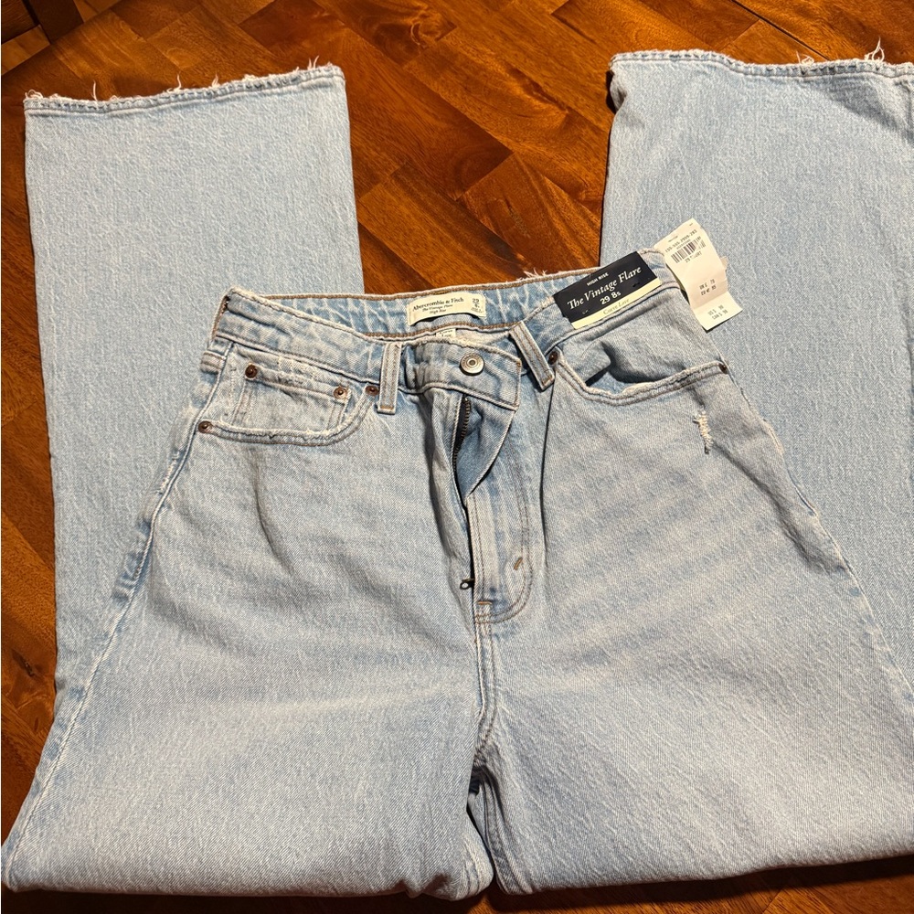 Abercrombie & Fitch Light Wash Straight Leg Jeans